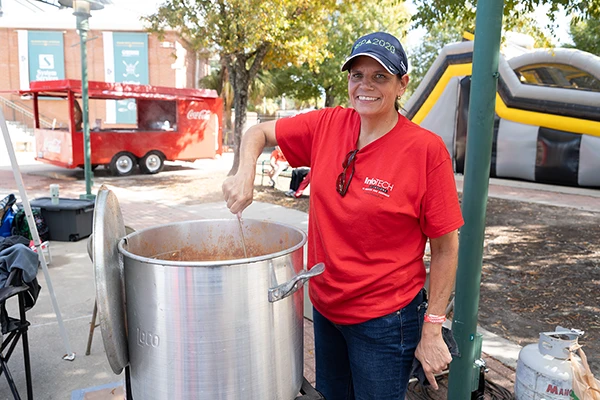 Info Tech chili cooking team