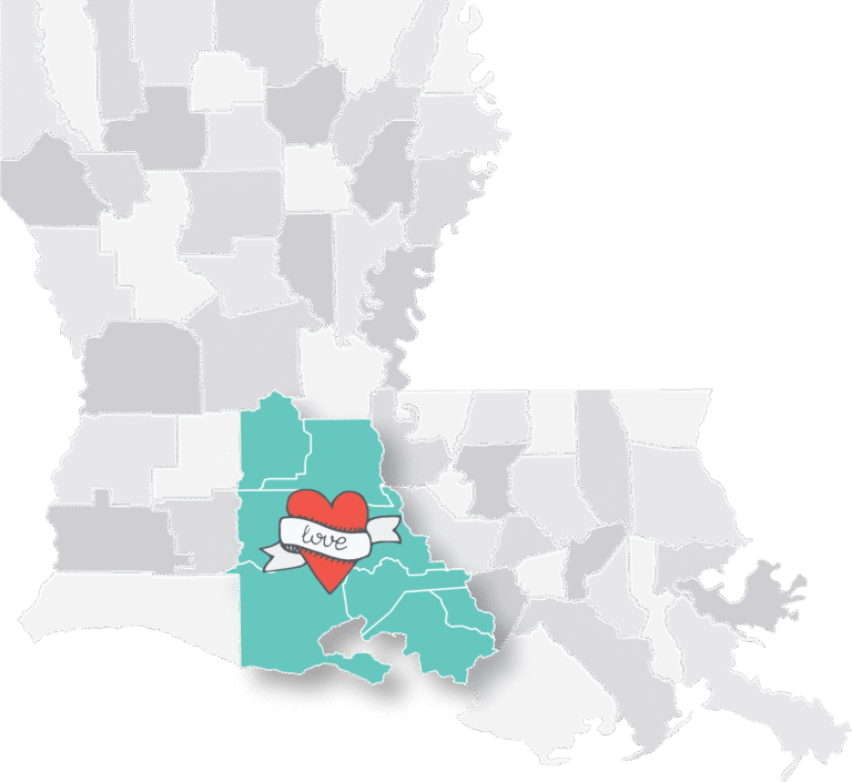 Parishes we serve map